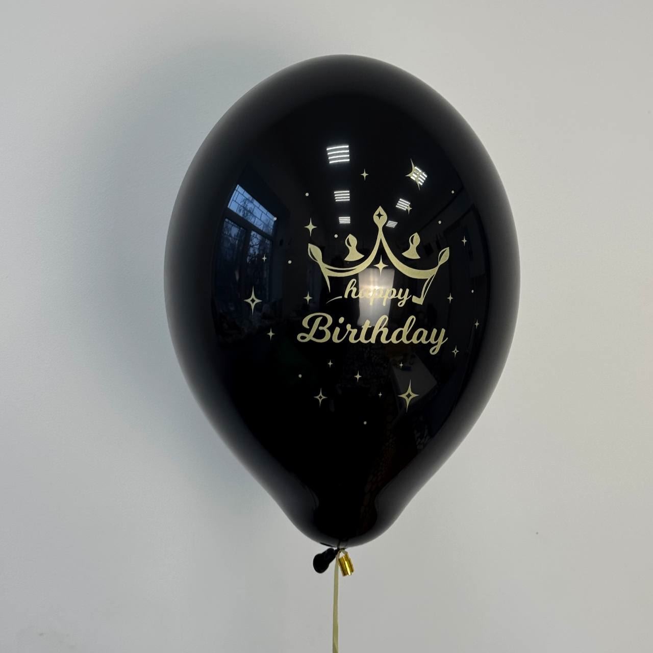 Кулька Happy Birthday чорна